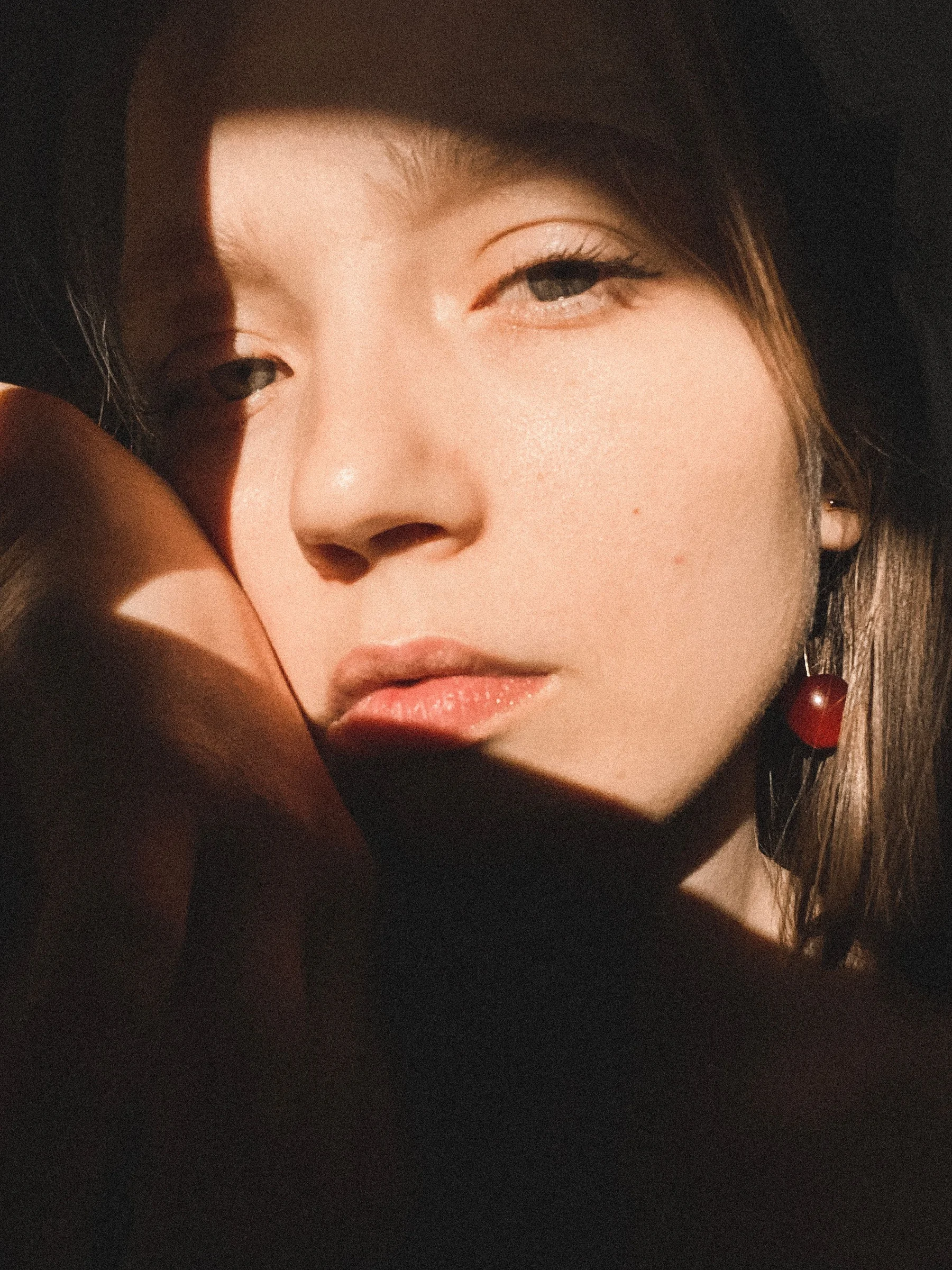 Editorial portrait in warm natural sunlight