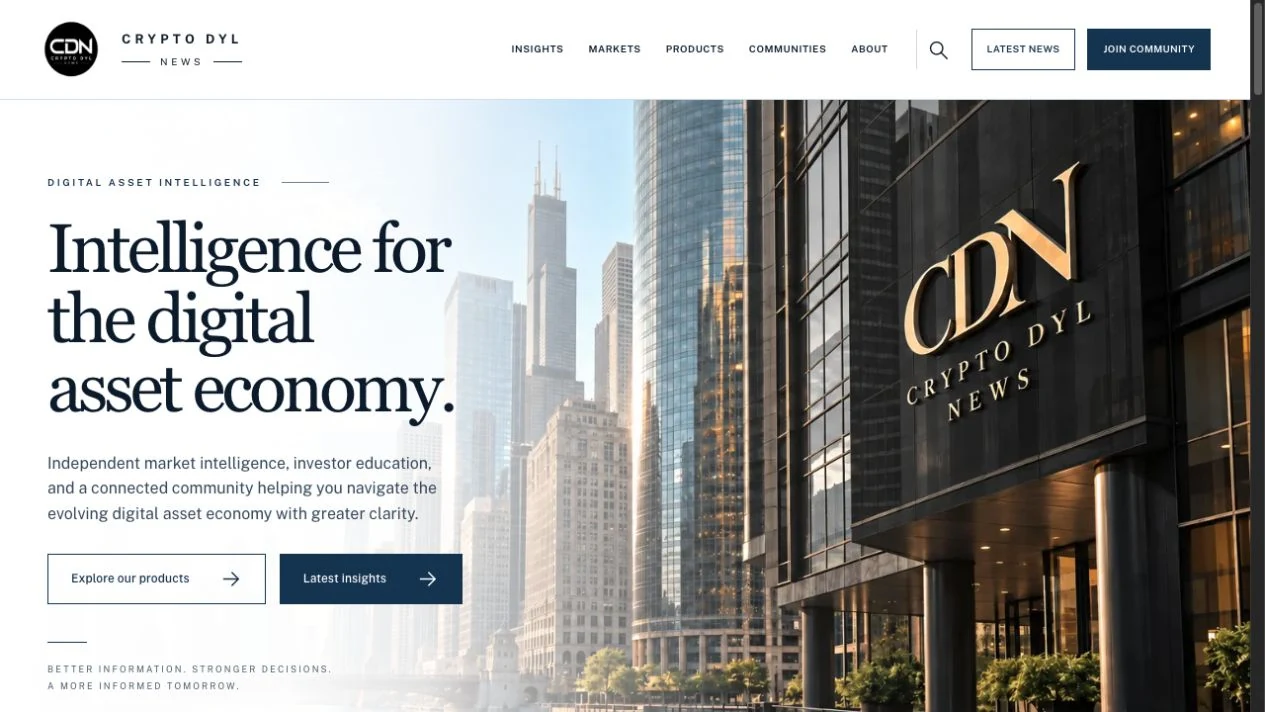 Crypto DYL News website homepage preview