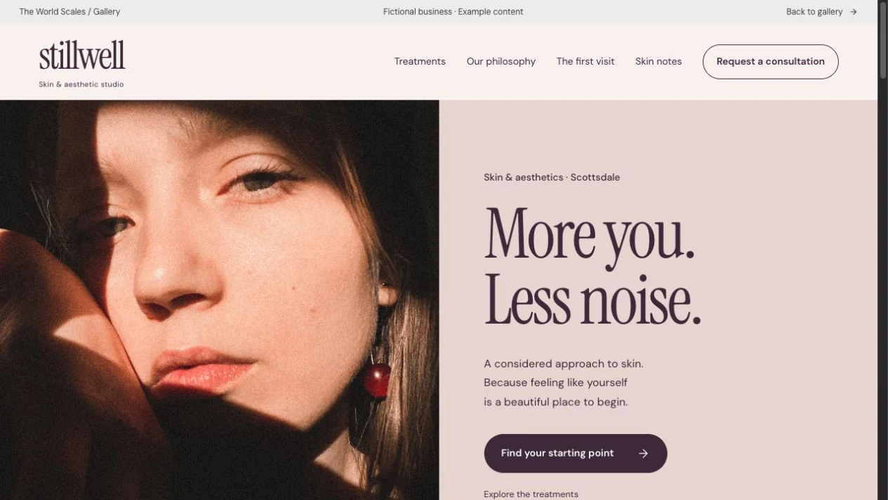 Stillwell website homepage preview